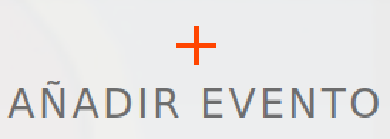 Botón donde se muestra un símbolo + y AÑADIR EVENTO